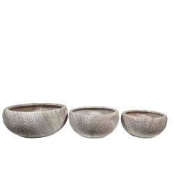 PUMOR ΚΑΣΠΩ ΣΕΤ 3ΤΜΧ 43x43x18cm ΚΕΡΑΜΙΚΟ ΜΠΕΖ ΛΕΥΚΟ
