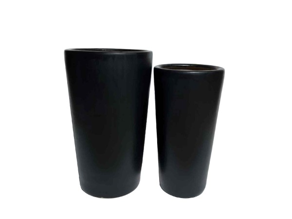 ONYX ΓΛΑΣΤΡΑ ΣΕΤ 2ΤΜΧ 32x32x53cm ΚΕΡΑΜΙΚΟ ΜΑΥΡΟ