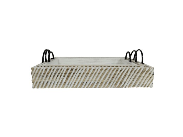 SENGO ΔΙΣΚΟΣ SET 3ΤΜΧ 60x40x10cm ΞΥΛΟ ΦΥΣΙΚΟ ΛΕΥΚΟ