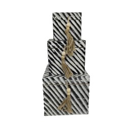 RONAN ΚΟΥΤΙ ΑΠΟΘΗΚΕΥΣΗΣ ΣΕΤ 3ΤΜΧ 22x22x20cm ΞΥΛΟ ΚΑΦΕ ΜΠΕΖ