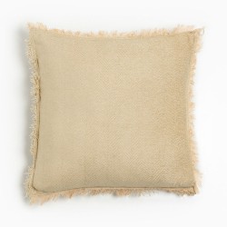 RASUL ΔΙΑΚΟΣΜΗΤΙΚΟ ΜΑΞΙΛΑΡΙ 45x45cm ΥΦΑΣΜΑ ΜΠΕΖ POLYESTER