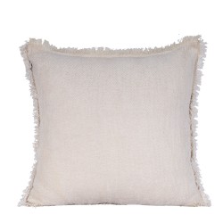 RASUL ΔΙΑΚΟΣΜΗΤΙΚΟ ΜΑΞΙΛΑΡΙ 45x45cm ΥΦΑΣΜΑ ΛΕΥΚΟ POLYESTER