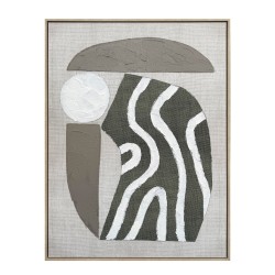 SLATE A ΠΙΝΑΚΑΣ ΔΙΑΚΟΣΜΗΤΙΚΟΣ ΜΕ ΚΟΡΝΙΖΑ 75x100x4cm ΚΑΜΒΑΣ ΛΑΔΙ ΜΠΕΖ ΛΕΥΚΟ PS