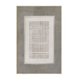 COSMIC GRID ΠΙΝΑΚΑΣ ΔΙΑΚΟΣΜΗΤΙΚΟΣ ΜΕ ΚΟΡΝΙΖΑ 80x120x4cm ΚΑΜΒΑΣ ΓΚΡΙ ΣΚΟΥΡΟ ΜΠΕΖ ΞΥΛΟ