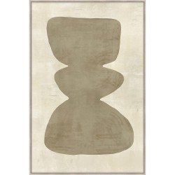 CANDELABRA.B ΠΙΝΑΚΑΣ ΔΙΑΚΟΣΜΗΤΙΚΟΣ ΜΕ ΚΟΡΝΙΖΑ 80x120x4cm ΚΑΜΒΑΣ BEIGE ΚΑΦΕ ΞΥΛΟ ΦΥΣΙΚΟ