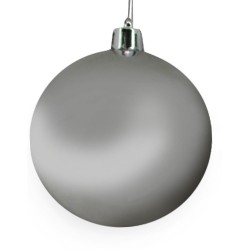 SILVER ΧΡΙΣΤΟΥΓΕΝΝΙΑΤΙΚΗ ΜΠΑΛΑ 25x25x25cm ΠΛΑΣΤΙΚΟ ΑΣΗΜΙ