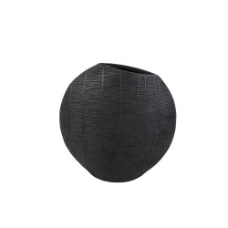 BASE BALL ΔΙΑΚΟΣΜΗΤΙΚΟ ΒΑΖΟ 36x14x36cm POLYRESIN ΜΑΥΡΟ