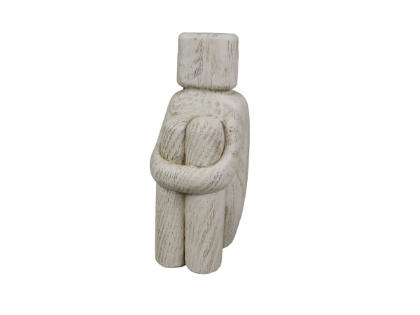 SEDUTO.I ΔΙΑΚΟΣΜΗΤΙΚΟ ΣΩΜΑ 10x8x20cm POLYRESIN ΜΠΕΖ