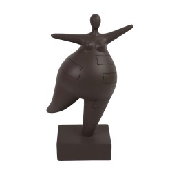 BALLERINA ΔΙΑΚΟΣΜΗΤΙΚΟ ΣΩΜΑ 16x10x27cm POLYRESIN ΚΑΦΕ ΣΚΟΥΡΟ