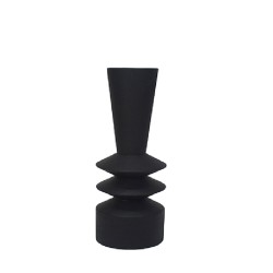 ZIK ΔΙΑΚΟΣΜΗΤΙΚΟ ΚΗΡΟΠΗΓΙΟ 15x15x55cm ΜΕΤΑΛΛΟ ΜΑΥΡΟ