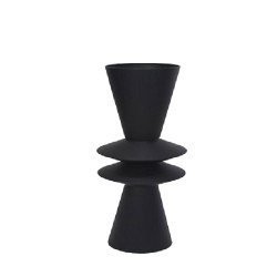ZIK ΔΙΑΚΟΣΜΗΤΙΚΟ ΚΗΡΟΠΗΓΙΟ 20x20x67cm ΜΕΤΑΛΛΟ ΜΑΥΡΟ