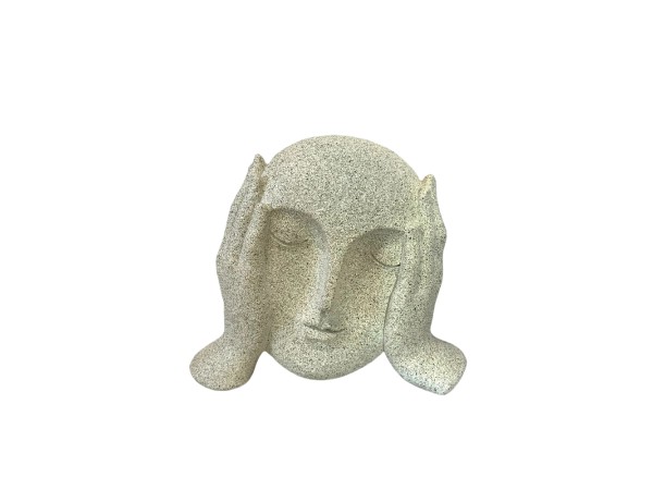THINK ΔΙΑΚΟΣΜΗΤΙΚΟ ΠΡΟΣΩΠΟ 20x8x16cm POLYRESIN OFF WHITE
