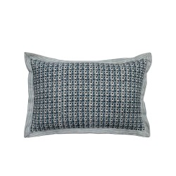 SEA BREEZE ΔΙΑΚΟΣΜΗΤΙΚΟ ΜΑΞΙΛΑΡΙ 60x40cm ΥΦΑΣΜΑ ΜΠΛΕ ΑΝΘΡΑΚΙ
