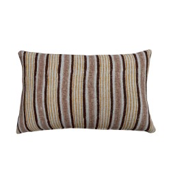 SOFT JOY ΔΙΑΚΟΣΜΗΤΙΚΟ ΜΑΞΙΛΑΡΙ 60x40cm ΥΦΑΣΜΑ ΠΟΛΥΧΡΩΜΟ ΜΠΕΖ ΚΑΦΕ