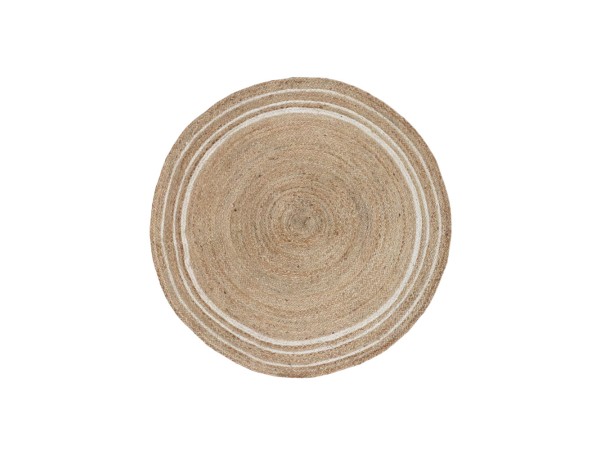 CERCLE A ΧΑΛΙ 120x120cm ΓΙΟΥΤΑ ΜΠΕΖ ΚΑΦΕ ΛΕΥΚΟ