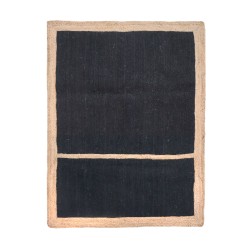 FRAME RUG A ΧΑΛΙ 140x210cm ΓΙΟΥΤΑ ΜΑΥΡΟ ΜΠΕΖ