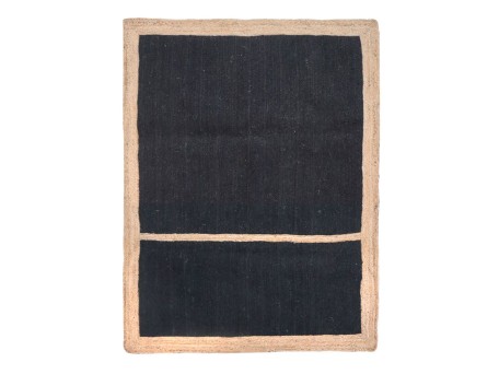 FRAME RUG B ΧΑΛΙ 200x300cm ΓΙΟΥΤΑ ΜΑΥΡΟ ΜΠΕΖ