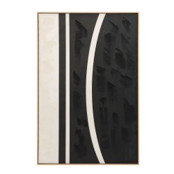 SOLAIRE A ΠΙΝΑΚΑΣ ΔΙΑΚΟΣΜΗΤΙΚΟΣ ΜΕ ΚΟΡΝΙΖΑ 80x120x4cm ΚΑΜΒΑΣ ΚΑΦΕ ΣΚΟΥΡΟ ΜΠΕΖ ΞΥΛΟ ΦΥΣΙΚΟ