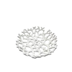 CORAIL S ΔΙΣΚΟΣ ΔΙΑΚΟΣΜΗΣΗΣ 32x32x8cm POLYRESIN ΑΣΠΡΟ