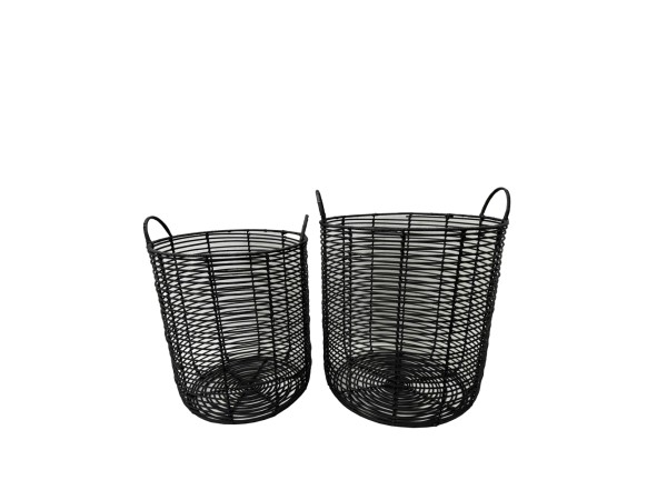 ONYX ΚΑΛΑΘΙ SET 2ΤΜΧ 40x40x51cm RATTAN ΦΥΣΙΚΟ ΜΑΥΡΟ ONYX ΚΑΛΑΘΙ SET 2ΤΜΧ 40x40x51cm RATTAN ΦΥΣΙΚΟ ΜΑΥΡΟ