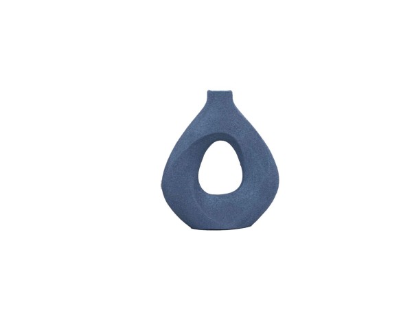 MED VASE ΒΑΖΟ 22x7x25cm ΑΛΟΥΜΙΝΙΟ ΜΠΛΕ