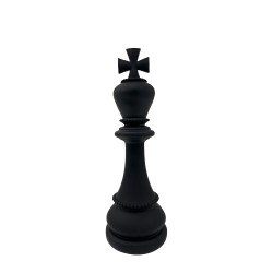 KNIGHTLINE ΔΙΑΚΟΣΜΗΤΙΚΟ ΠΙΟΝΙ 10x10x30cm POLYRESIN ΜΑΥΡΟ