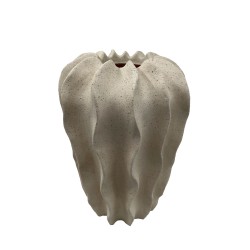 THORNY ΒΑΖΟ 19x19x28cm POLYRESIN ΜΠΕΖ