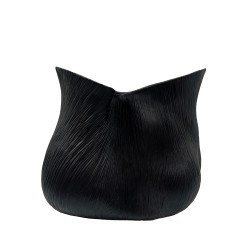 FLORESTA ΒΑΖΟ 32x22x27.5cm POLYRESIN ΜΑΥΡΟ
