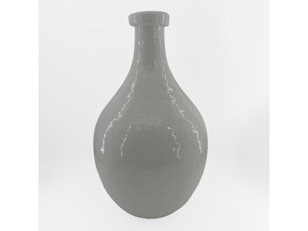 FLACON ΒΑΖΟ 28x28x46cm ΓΥΑΛΙ ΑΣΠΡΟ
