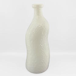 ROMAIN ΒΑΖΟ 16x16x40cm ΓΥΑΛΙ ΑΣΠΡΟ