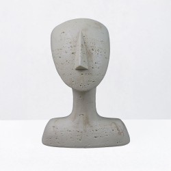 AURA III ΔΙΑΚΟΣΜΗΤΙΚΟ ΠΡΟΣΩΠΟ 19x14x26cm RESIN ΜΠΕΖ