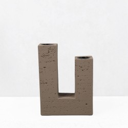 FLUX I ΚΗΡΟΠΗΓΙΟ ΔΙΑΚΟΣΜΗΤΙΚΟ 12x4x16cm RESIN ΚΑΦΕ