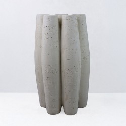 ORIN III ΒΑΖΟ 23x16x38cm RESIN ΜΠΕΖ