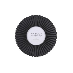 OROS ΚΟΡΝΙΖΑ 20x2x20cm MDF ΜΑΥΡΟ ΓΥΑΛΙ