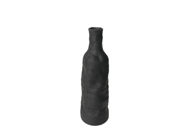 ORENDA ΒΑΖΟ 14x14x44cm ΚΕΡΑΜΙΚΟ ΜΑΥΡΟ