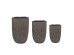 SOLIN ΚΑΣΠΩ SET 3ΤΜΧ 44x44x67cm MgO ΓΚΡΙ ΣΚΟΥΡΟ