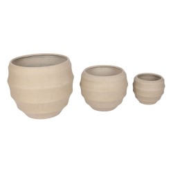 FLORRA ΚΑΣΠΩ SET 3ΤΜΧ 54x54x48cm MgO ΜΠΕΖ