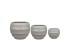 FLORRA ΚΑΣΠΩ SET 3ΤΜΧ 54x54x48cm MgO ΓΚΡΙ