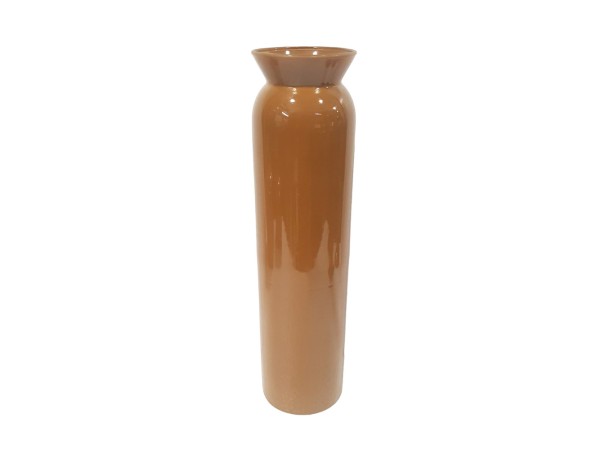 MARONA ΒΑΖΟ 8x8x31cm ΓΥΑΛΙ CARAMEL