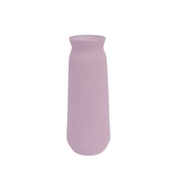 MARONA ΒΑΖΟ 10x10x26cm ΓΥΑΛΙ DUSTY ΜΩΒ