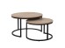 MINO COFFEE TABLE SET 2ΤΕΜ SONOMA DECAPE ΜΑΥΡΟ 74x74x47cm MINO COFFEE TABLE SET 2ΤΕΜ SONOMA DECAPE ΜΑΥΡΟ 74x74x47cm