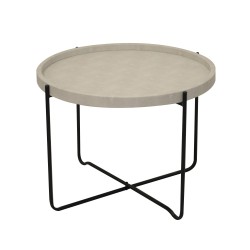 FUN COFFEE TABLE SAND BEIGE ΜΑΥΡΟ 63x63x42cm
