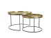 TOTALE COFFEE TABLE SET 2ΤΕΜ BRASS ANTIQUE ΜΑΥΡΟ 76x76x43.5cm TOTALE COFFEE TABLE SET 2ΤΕΜ BRASS ANTIQUE ΜΑΥΡΟ 76x76x43.5cm