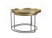 TOTALE COFFEE TABLE SET 2ΤΕΜ BRASS ANTIQUE ΜΑΥΡΟ 76x76x43.5cm TOTALE COFFEE TABLE SET 2ΤΕΜ BRASS ANTIQUE ΜΑΥΡΟ 76x76x43.5cm