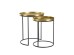TOTALE SIDE TABLE SET 2ΤΕΜ BRASS ANTIQUE ΜΑΥΡΟ 49x49x56cm TOTALE SIDE TABLE SET 2ΤΕΜ BRASS ANTIQUE ΜΑΥΡΟ 49x49x56cm