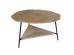 TREE COFFEE TABLE ΦΥΣΙΚΟ ΜΑΥΡΟ 80x80x42cm