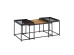 HARMONICA COFFEE TABLE SET 3ΤΕΜ ΦΥΣΙΚΟ ΦΙΜΕ ΜΑΥΡΟ 75x55x44cm HARMONICA COFFEE TABLE SET 3ΤΕΜ ΦΥΣΙΚΟ ΦΙΜΕ ΜΑΥΡΟ 75x55x44cm