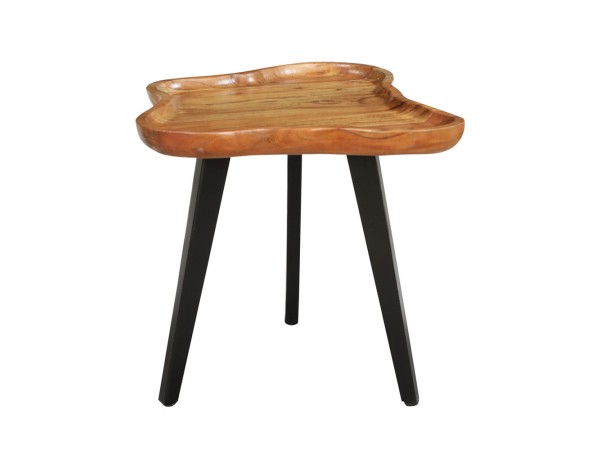 FLOW SIDE TABLE ΦΥΣΙΚΟ ΜΑΥΡΟ 60x56x51cm FLOW SIDE TABLE ΦΥΣΙΚΟ ΜΑΥΡΟ 60x56x51cm