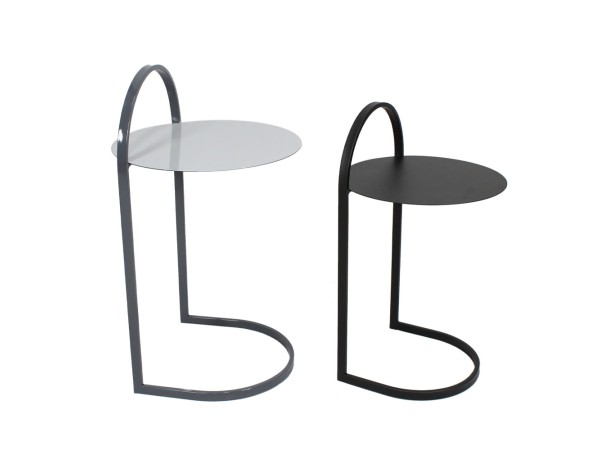 STECH SIDE TABLE SET 2ΤΕΜ ΛΕΥΚΟ ΜΑΥΡΟ ΓΚΡΙ ΜΑΥΡΟ 40x40x68cm