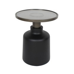 BOW SIDE TABLE ΜΑΥΡΟ BRONZE 45x45x55cm